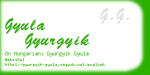 gyula gyurgyik business card